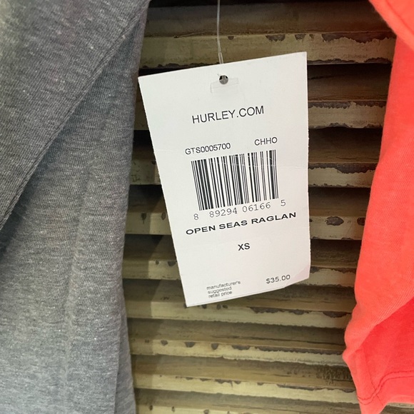 HURLEY open seas raglan graphic  tee shirt - Picture 2 of 5